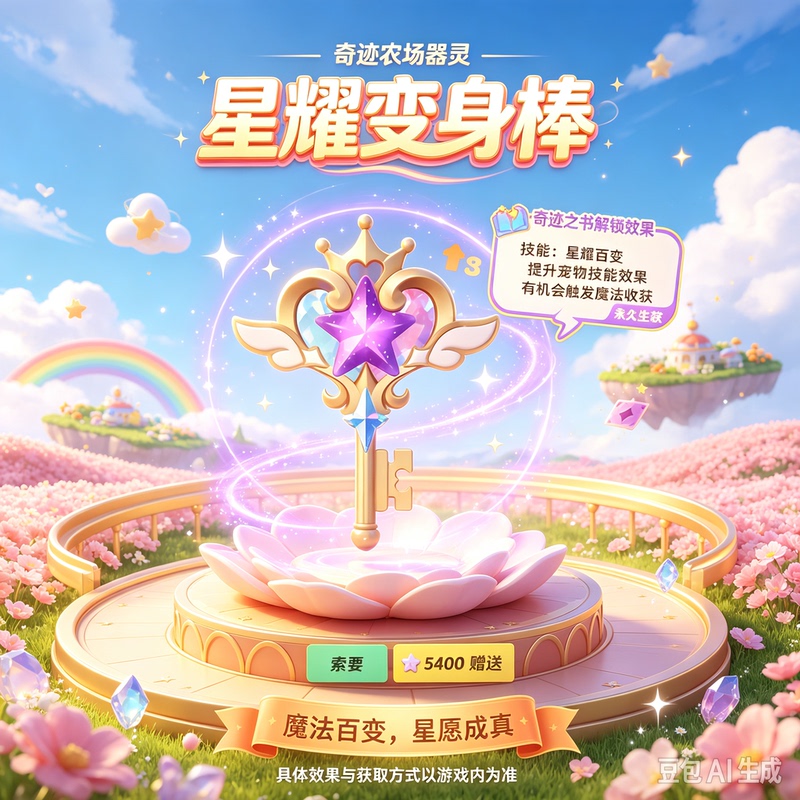 【Dream Star】Miracle Farm Spirit Spirit Transformation Wand Instant Delivery Across All Regions