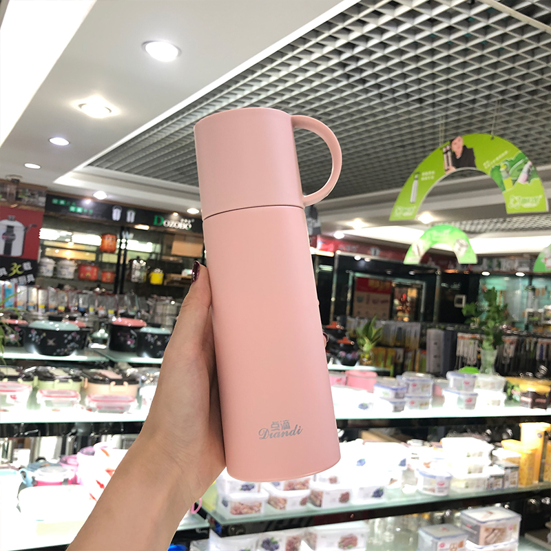 Insulation Cup for male and female students with lid DRINK WATER CUP STAINLESS STEEL SIMPLE Portable large capacity frosted surface 500ml
