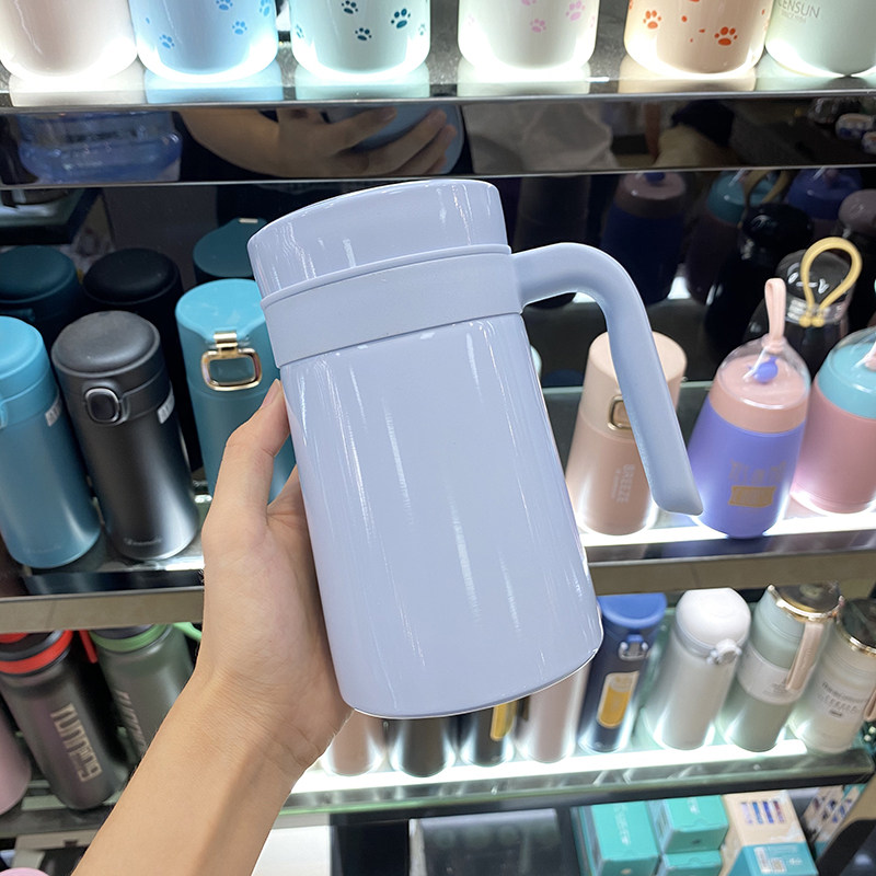 Office Insulation Cup with handle strainer Tea tea cup Men and women Stainless Steel Mark Cups with lid Coffee cup Home