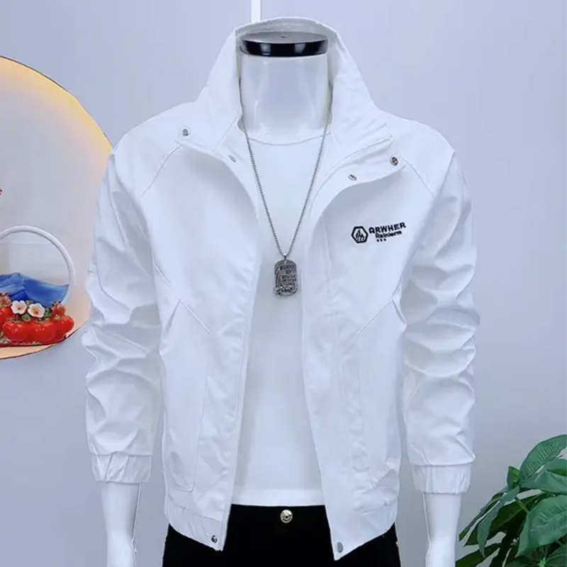 New Men's Jacket Spring and Autumn Fashion Korean Style Slim Casual Short Stylish Simple Versatile Trendy Top