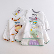 Japanese Infant Bib children long sleeve full body waterproof coat boy girl Anti-dressing baby