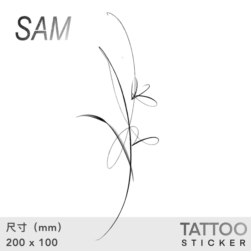 Sam Night Music Herbal Semi-Permanent Love Plant Tattoo Sticker for Women's Arm and Collarbone, Sexy and Cute Waterproof Sticker Sam Night Music Herbal Semi-Permanent Love Plant Tattoo Sticker for Women's Arm and Collarbone, Sexy and Cute Waterproof Sticker