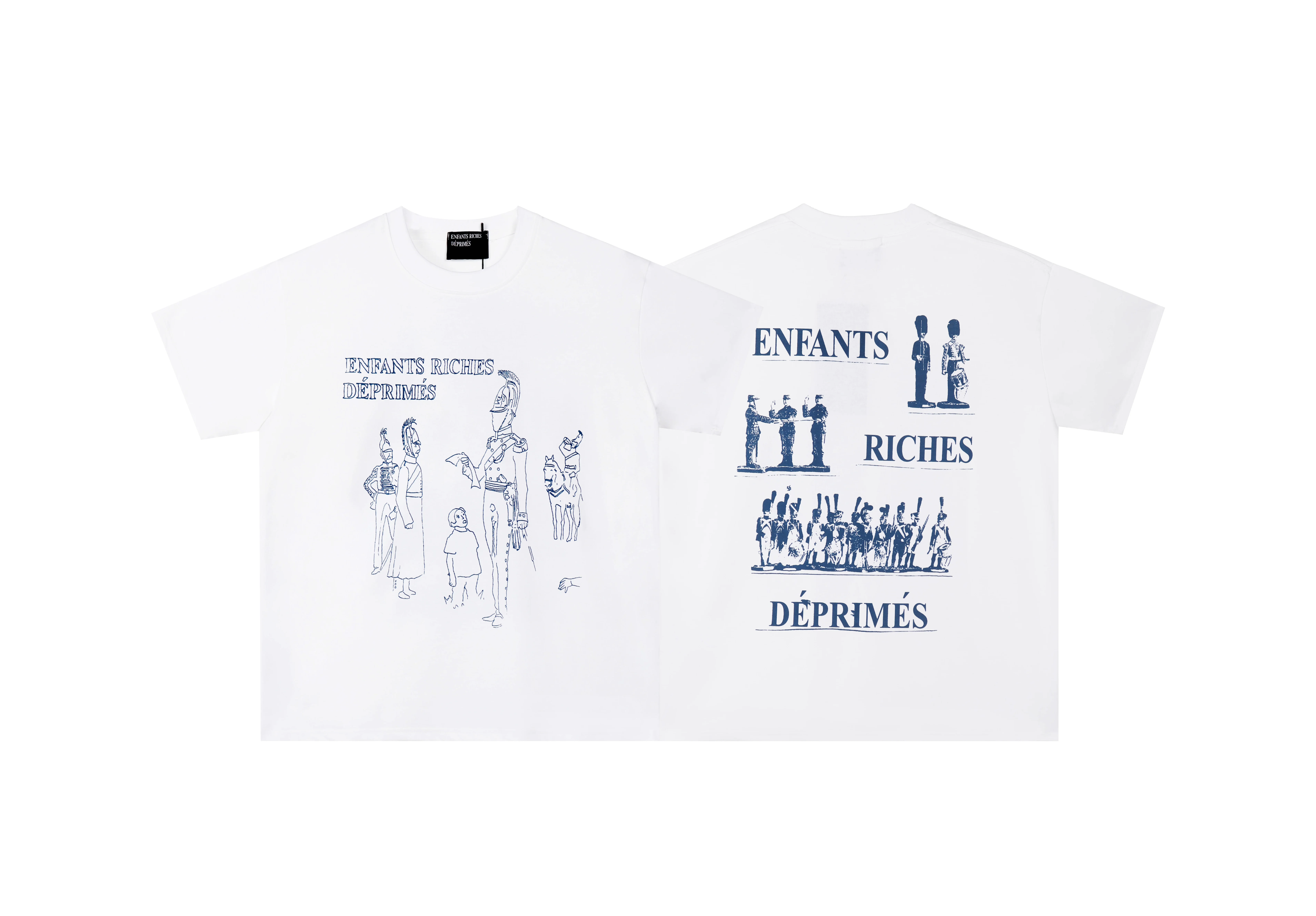Новый модный хлопковый короткий рукав футболка из серии Enfants Riches Deprimes, меланхоличная тоска, второе поколение, Erd