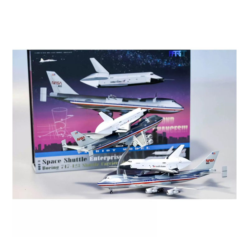 Pt 1: 400 Scale Polished Nasa B747Sca Aircraft Model N905Na Space Shuttle