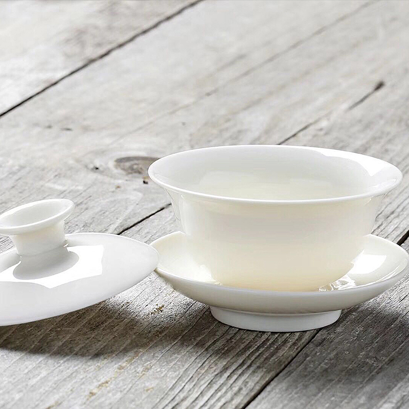 Cover Bowl Tea Cup Big defied white porcelain Ceramic Pig Oil White Kung Fu Tea Tea tea Tea Tea tea Bowl Tea Lid Bowl for Tea Bowl