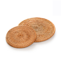 Cup trustee coaster Vietnamese woven tea coaster handmade round heat insulation pad ceramic coaster Kung Fu Tea Cup cushion