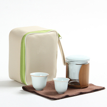 Travel tea set One pot two cups portable bag Mini outdoor travel portable simple home office tea