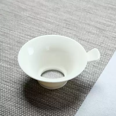 Gongfu tea set accessories tea leak Dechina white porcelain tea filter ceramic creative mesh stainless steel tea tools