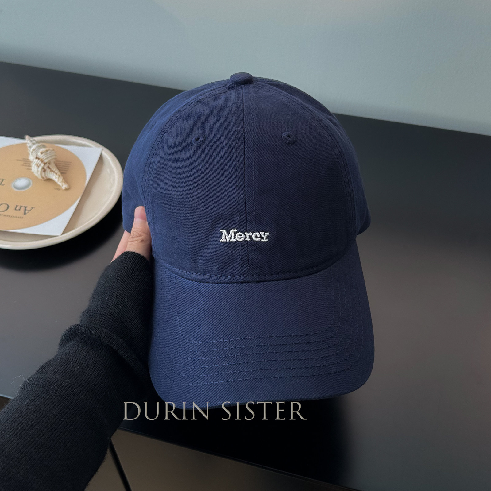 2026新款刺绣Mercy加大显脸小棒球帽子女春新款遮阳鸭舌帽韩系