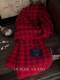 Selected Treasures: Australian Wool 100% Pure Wool Ancora Red Plaid Scarf, Thickened for Winter, Warm Neck Scarf