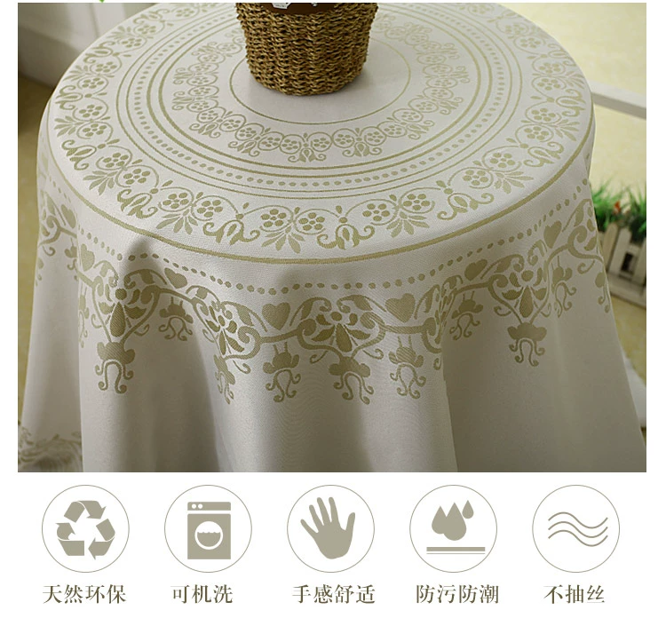 Châu Âu giá rẻ American khăn trải bàn hình chữ nhật Jacquard bàn tròn khăn trải bàn khăn trải bàn vải vuông thảm bàn cà phê - Khăn trải bàn
