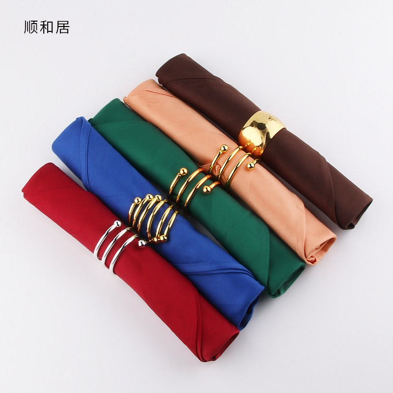High-end cotton napkin hotels restaurant wiped mouth cloth around neck sample room match broken cloth West meal pad
