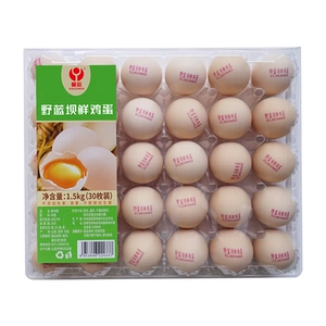 [【惠民价】昊辰野蓝坝鲜鸡蛋30枚（1500g）/盒]