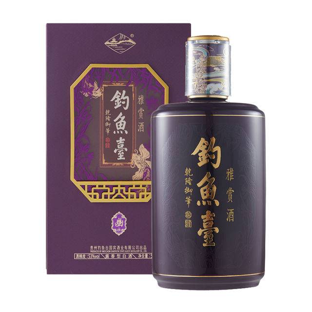 53°度钓鱼台酒业钓台御品匠心酿品酱香型白酒500ml礼盒装【价格