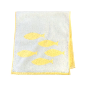 [亚光游泳的鱼面巾黄色 34*76cm]