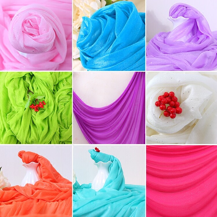 Wedding Celebration Props Beauty Gauze Material Fabric Gauze Wedding Hotel Stage Live Background Placement High Density Thin Yarn