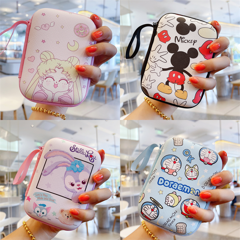 Cute Cartoon Headphone Containing Bag 2 5 Inch Hard Disc Mobile Phone Charger Data Line Containing Box Portable Zero Wallet