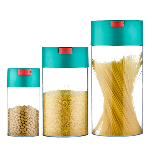 Seal Tank Plastic with lid Transparent Bottle Seal Storage Tank Box Snacks Tea Candy Seal Preservation Tank