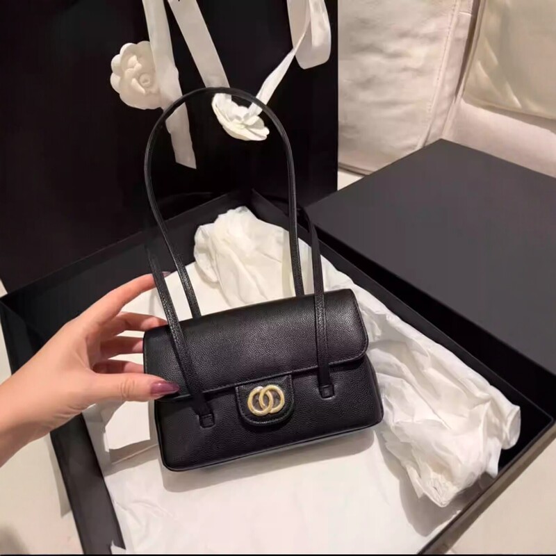 Tweed Style 26P New Model Jennie Same Style Flip-Top Small Square Bag Retro Fashion Versatile Handbag Shoulder Bag Underarm Bag