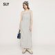 SLY2024 summer new workwear style stitched zipper pleated suspender dress for women 030HSR33-1870