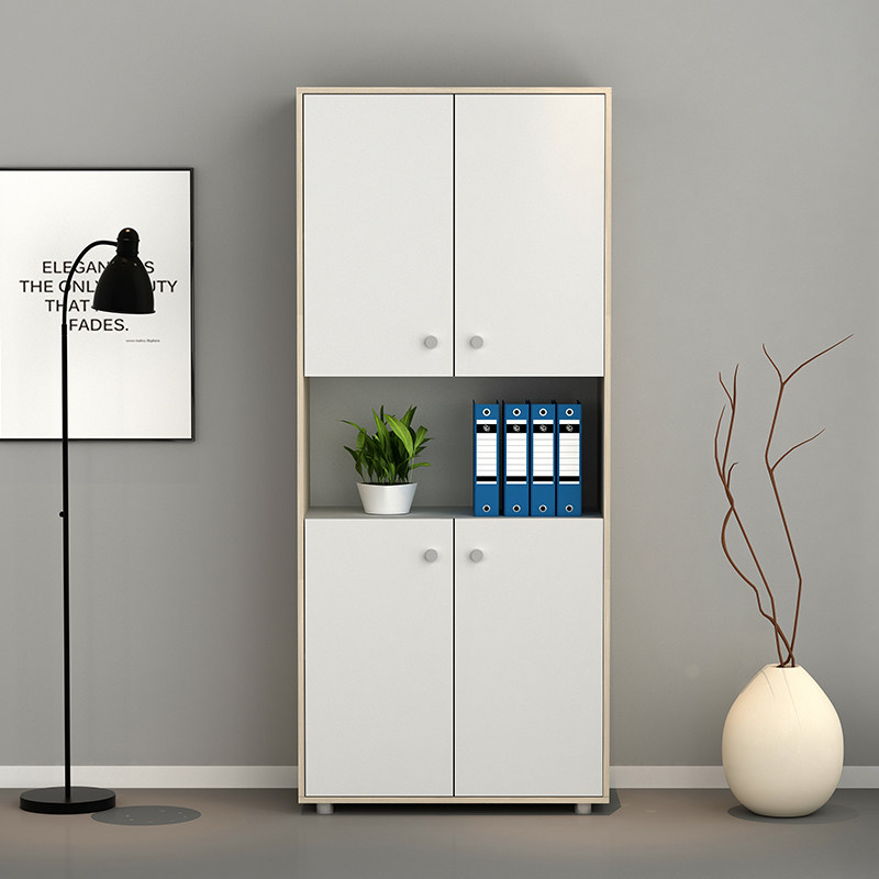 Double-door wooden floor-to-ceiling data cabinet office simple modern file cabinet boss room bookcase display cabinet storage cabinet