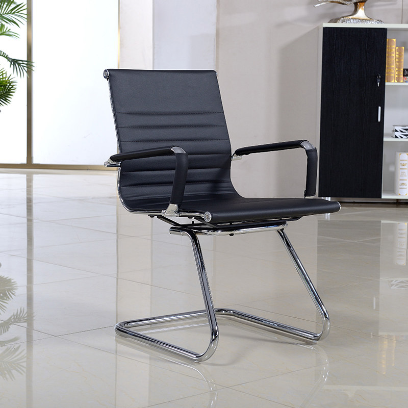 Bow-shaped leather chair conference chair computer chair home office chair leisure chair ergonomic staff chair swivel chair