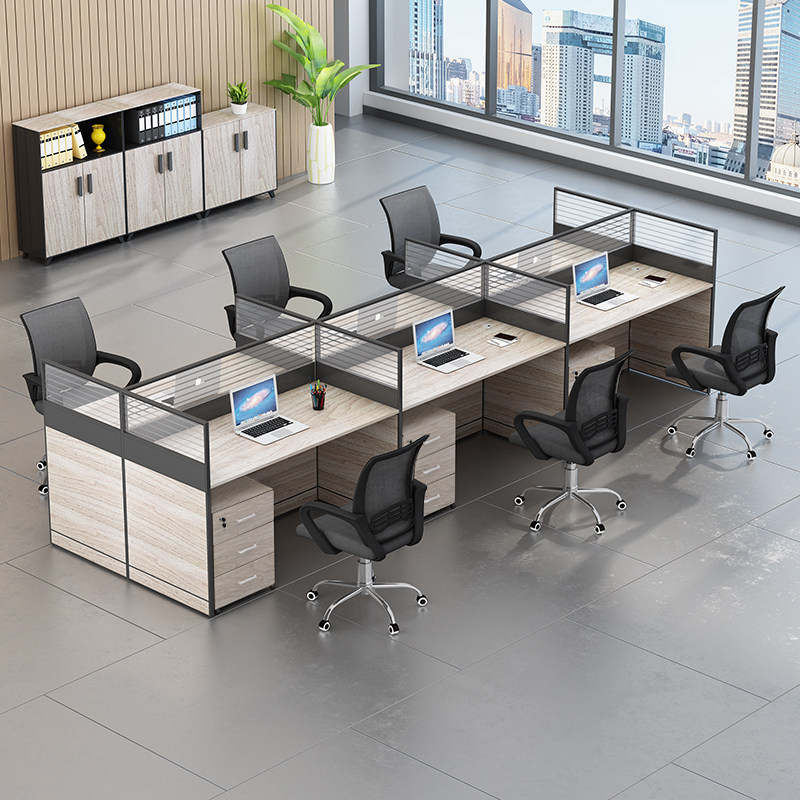 Combined screen desk office staff computer desk 4 people 6 people 8 staff desk table