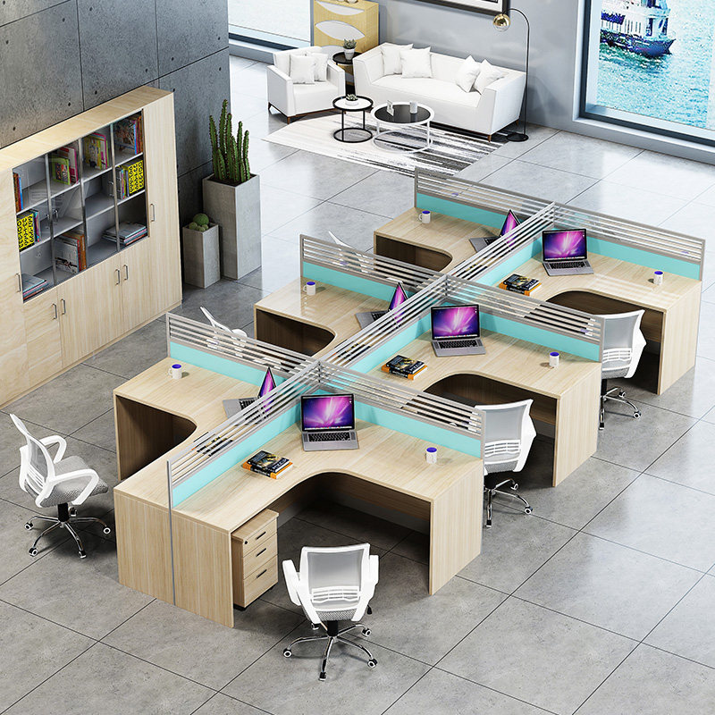 Office Staff Modern briefing Screen Screen Partitions Table and chairs 4 6 People with staff Finance Portfolio Office furniture Table