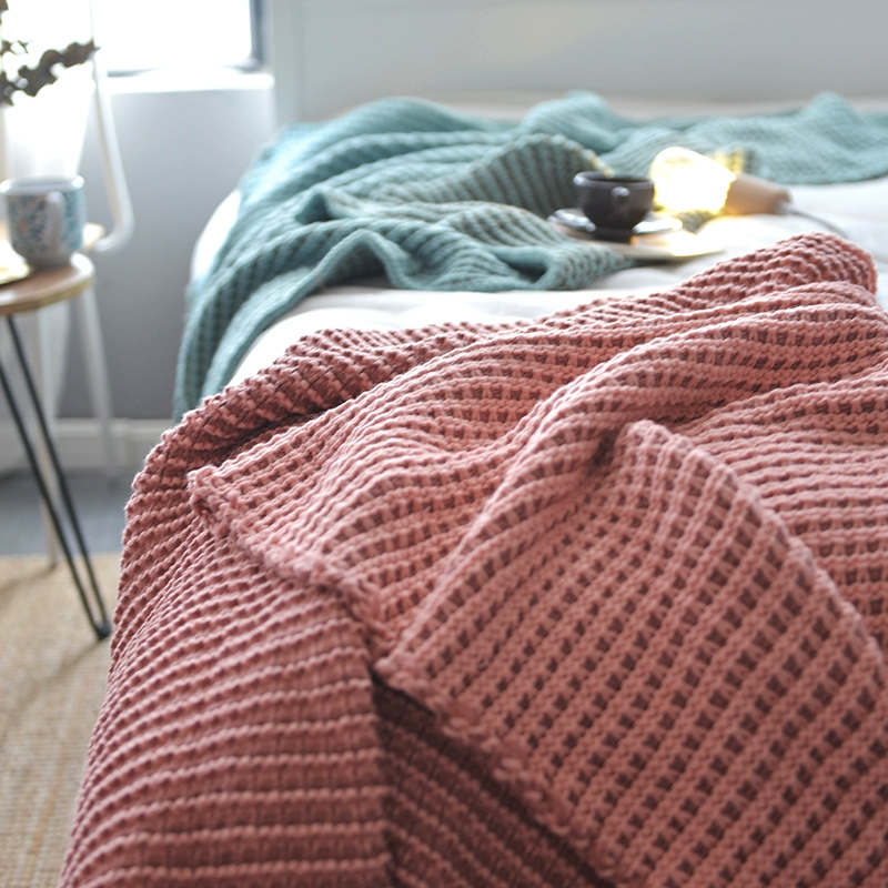 ZP Hedmark đan waffle mất ghế sofa chăn mền thường máy lạnh chăn ngủ trưa chăn mền chăn chân giường - Ném / Chăn