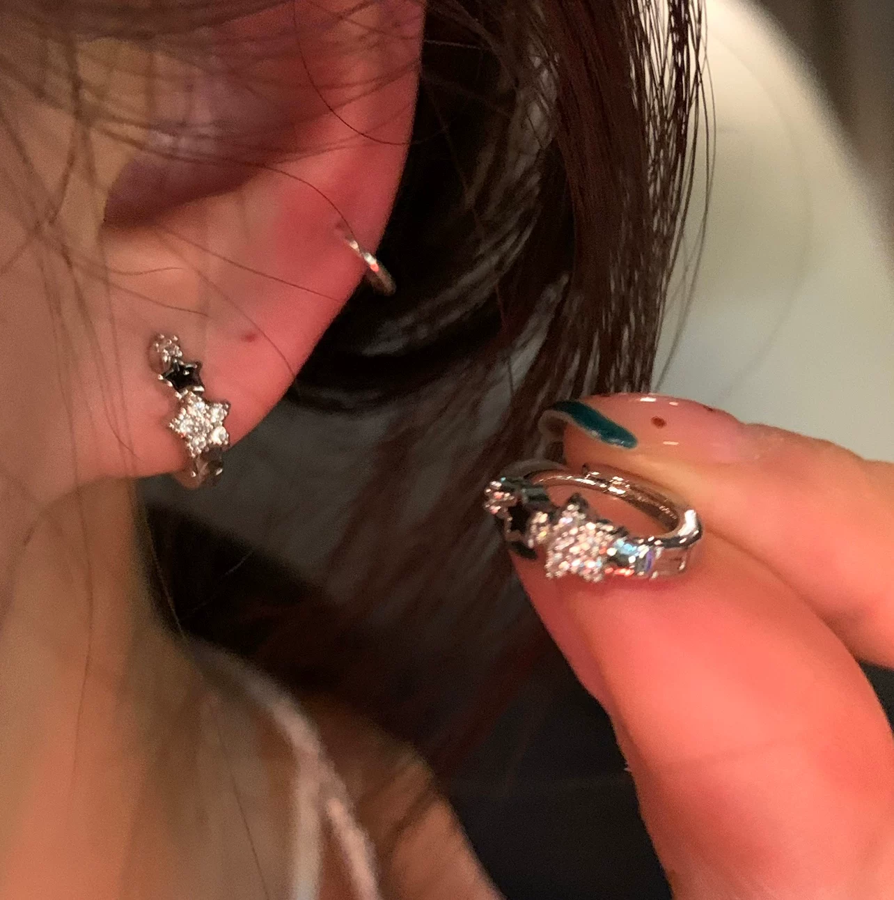 Small earrings, high-quality style