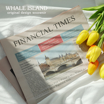 Vintage English Old newspaper magazine style photo props ornaments ins swing shoot English letters Picnic decoration