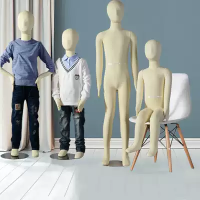 Ling Hua shows full body software children's model shelf display stand props three-dimensional cutting children's clothing shop children