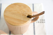 Ceramic Cups Apply Wood Environmental Protection Bamboo Cup Cover Mark Cup Cover Lovers Cup Lid Glass Cover Heat Resistant Bamboo Lid
