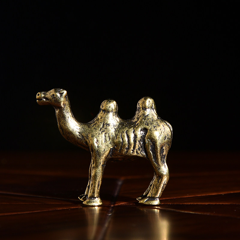 Antique bronze ware pure copper antique camel bronze ware ornament small table decoration antique collection pure copper camel tea pet