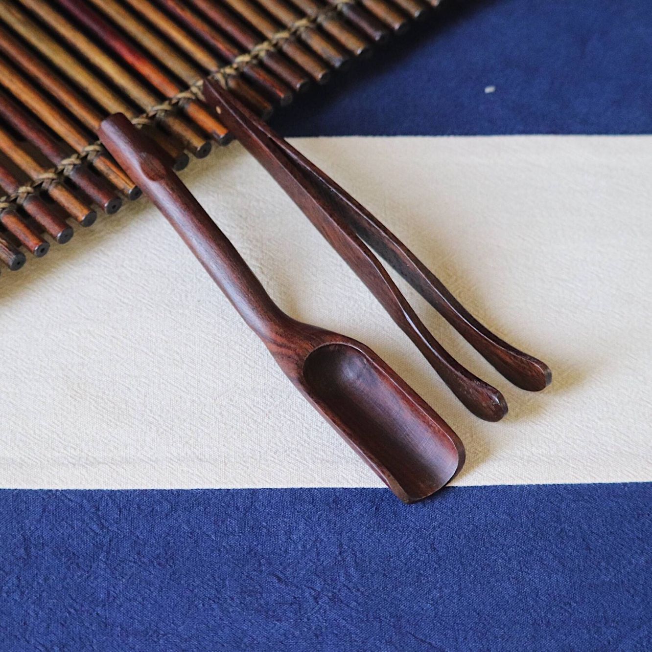 Tea Spoon Tea Pinch Kung Fu Tea Accessories Solid Wood Made Brass Tea Spoon Clips Tea Tea Tea Cup Tweezers Matching-Taobao