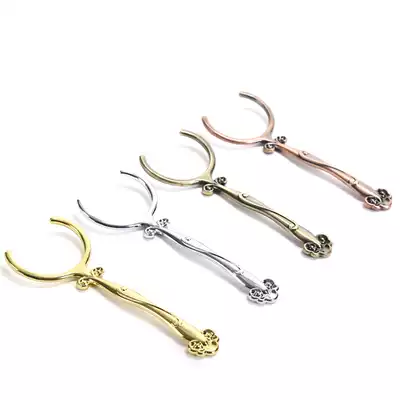 Songsitai stainless steel cup Fork copper cup fork tea tray cup holder hygienic and convenient anti-hot and anti-shake tea ceremony accessories