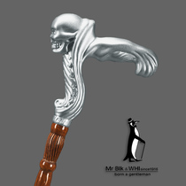 Skull scepter British gentleman walking stick young man fashion crutches solid wood crutches wood Old Man non-slip crutches