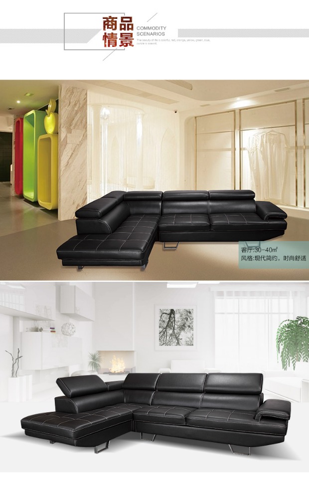 Cờ vua cao hiện đại tối giản nhập khẩu da lộn sofa da Phòng khách văn phòng sofa góc cá nhân - Ghế sô pha sofa băng