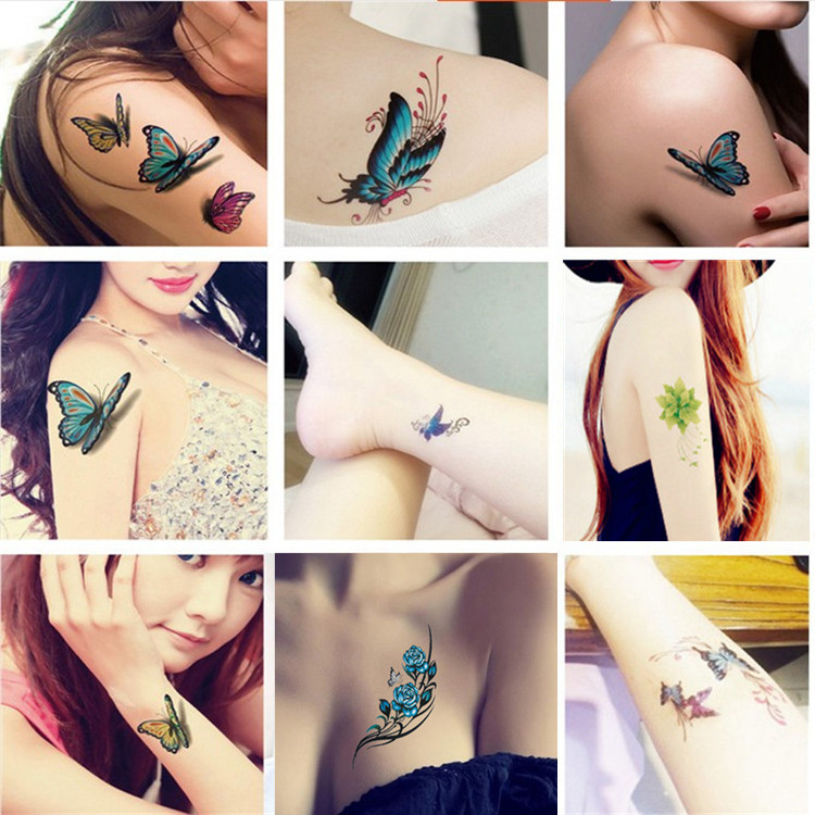 40 hình xăm dán cho nam và nữ không thấm nước mô phỏng bền dễ thương pansy Hàn Quốc cơ thể gợi cảm vẽ hình xăm xăm dán
