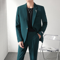 Light mature wind suit mob set of net red youth handsome suit Han fan slim high-grade jacket niche suit