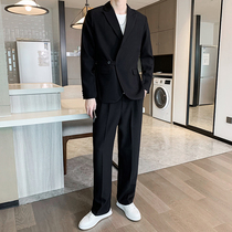 Light ripe wind fried street Net red casual suit men ins Senior sense mens suit youth loose suit two-piece suit