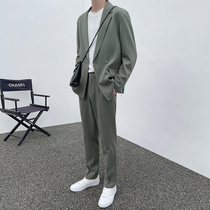 Light ripe autumn fashion fried street Net red suit men ins young men casual loose sagging suit suit suit suit