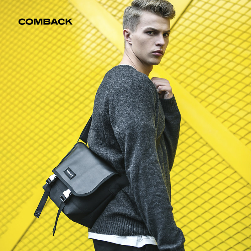 COMBACK shoulder bag female small bag student party messenger bag male trendy brand street trend Japanese messenger bag hip hop