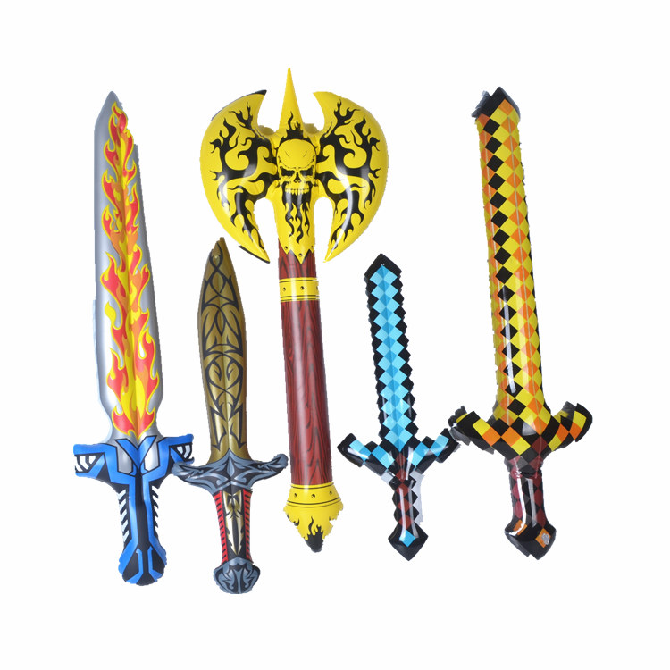 Inflatable Toy Knife Sword Axe Weapon Type Pirate Knife Simulation Weapons Active Prop Knife-Taobao