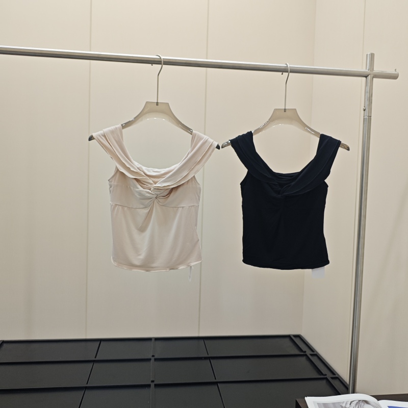 【European and American Style】Wanwan Youyi Women's Summer New Twist Pleated Slimming Sleeveless Top 0.14kg1739 【European and American Style】Wanwan Youyi Women's Summer New Twist Pleated Slimming Sleeveless Top 0.14kg1739