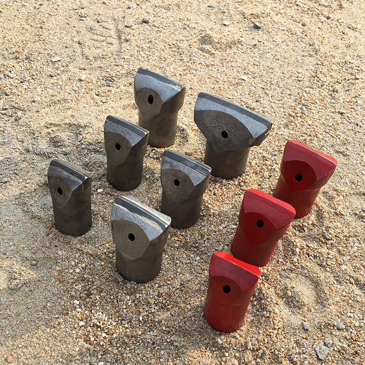 Lined drill with mining open mountain tunnel ground pile chisel rock machine alloy pranka rockhead coal mine winddrill head-Taobao