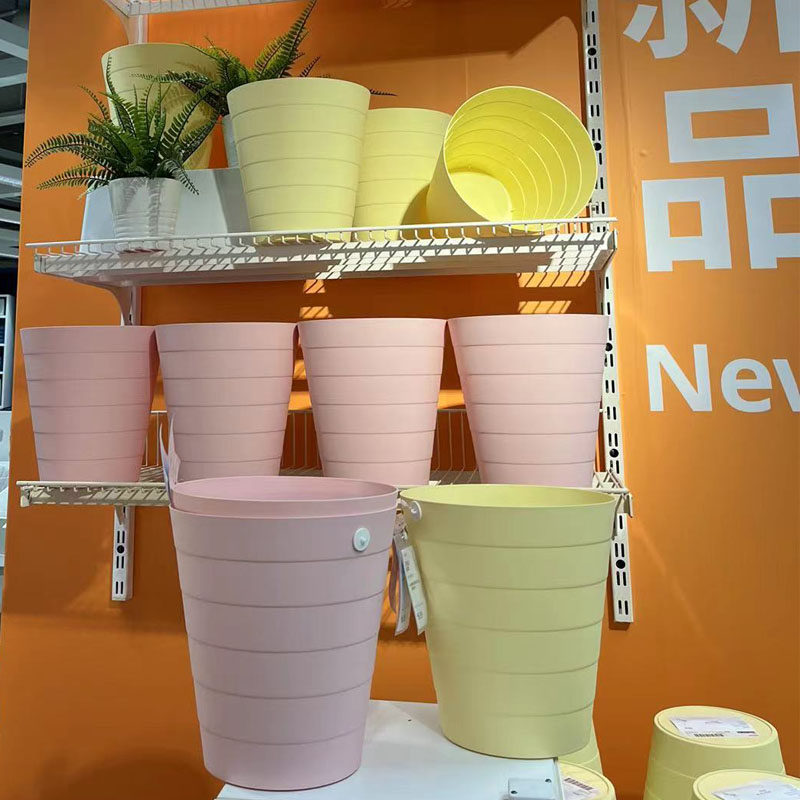 IKEA trash can Nordic style creative office living room kitchen hotel wastebasket large plastic without cover Japanese style