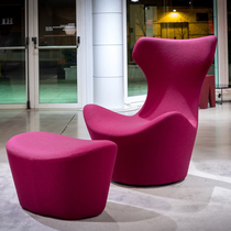 Nordic luxury designer furniture glass fiber reinforced plastic butterfly chair cafe bedroom reading backrest pedal chair combination