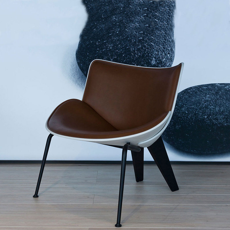 European fashion style furniture new product designer FRP casual shell chair living room coffee shop creative dumpling chair