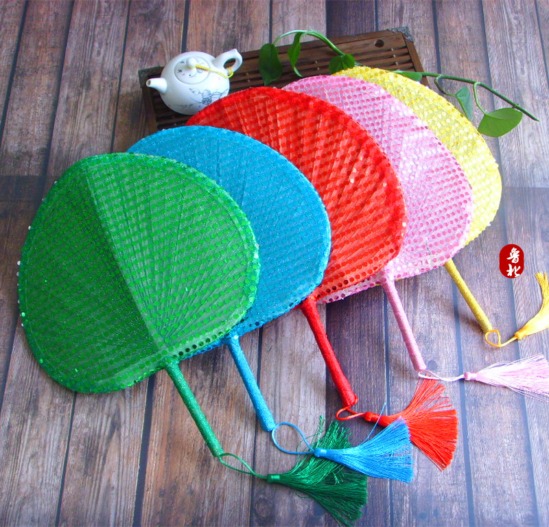 Rice Dumplings Handmade Large Busfan Natural Plantain Fan for Elderly Performance Dance Performance Bright Sheet Streaming Su Fan fan Handshake fan